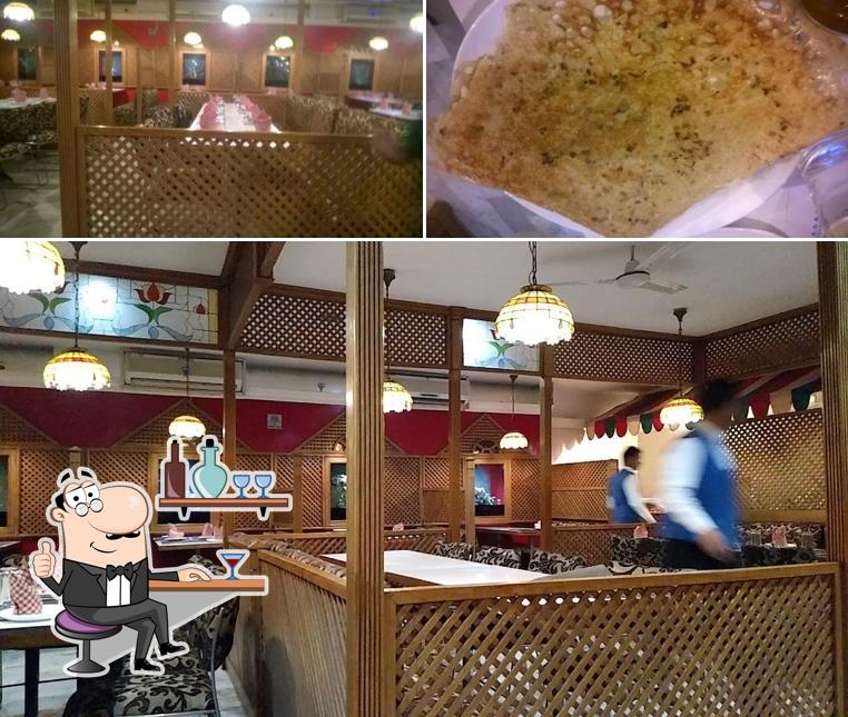 Take a look at the picture depicting interior and food at Dasaprakash