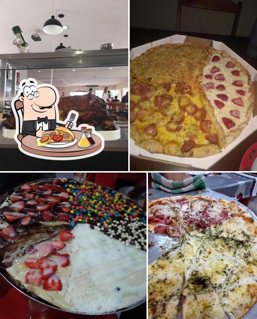 Escolha pizza no Brazil Steakhouse