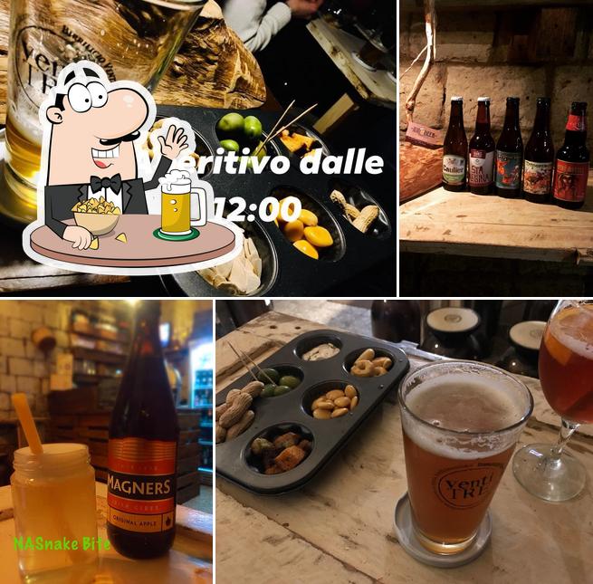 Puoi prenderti un rinfrescante bicchiere di birra chiara o scura