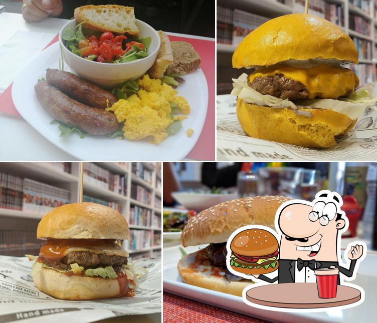 Ordina un hamburger a Comix Café