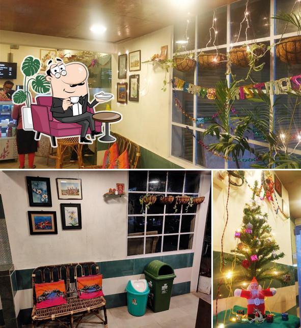 This is the photo showing interior and exterior at Cafe Tulip