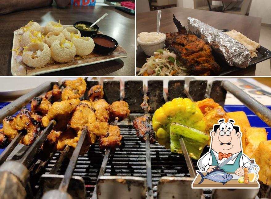 Grilled salmon at Club Bar-Be-Que Restaurant and Cafe