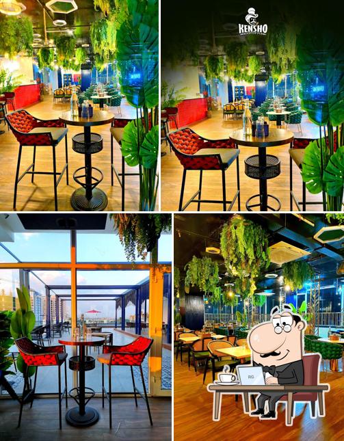 The interior of Kensho Rooftop Pub