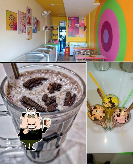 Enjoy a beverage at Bharkadevi Ice cream, Satara