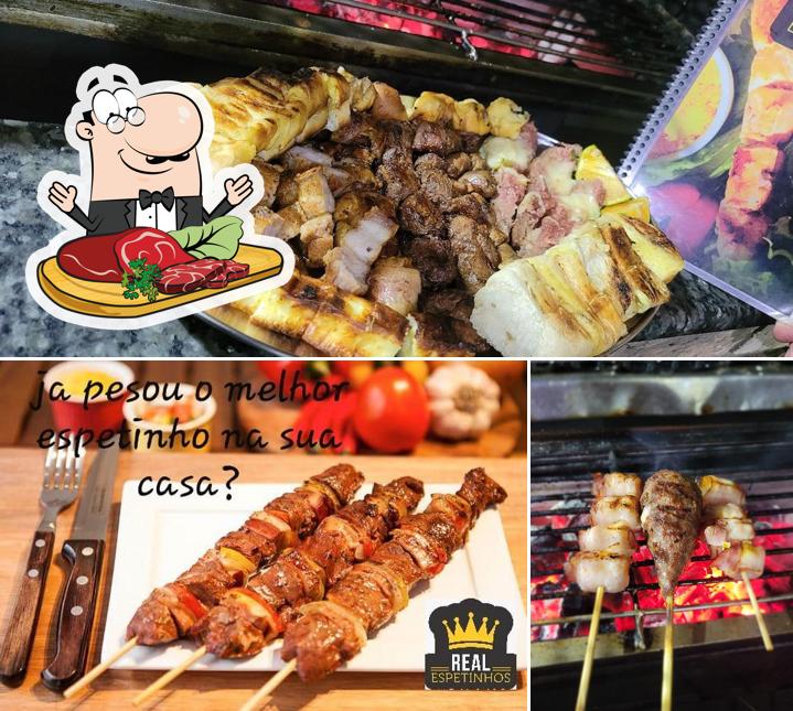 Peça pratos de carne no Real Espetinhos e Cia