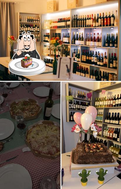 Bolo de chocolate em Adega Cavedine Vinhos em Curitiba Espaço para eventos Cestas e kits Personalizados