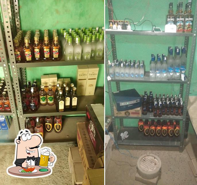 Enjoy a pint of light or dark beer