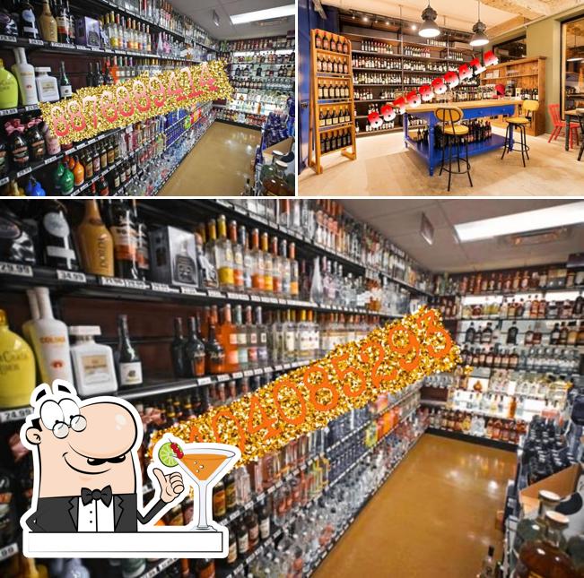 The restaurant's drink and interior