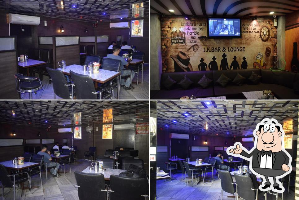The interior of J K bar & Restaurant - Best Bar in Agra/Hookah Lounge in Agra/Lounge & Bar in Agra