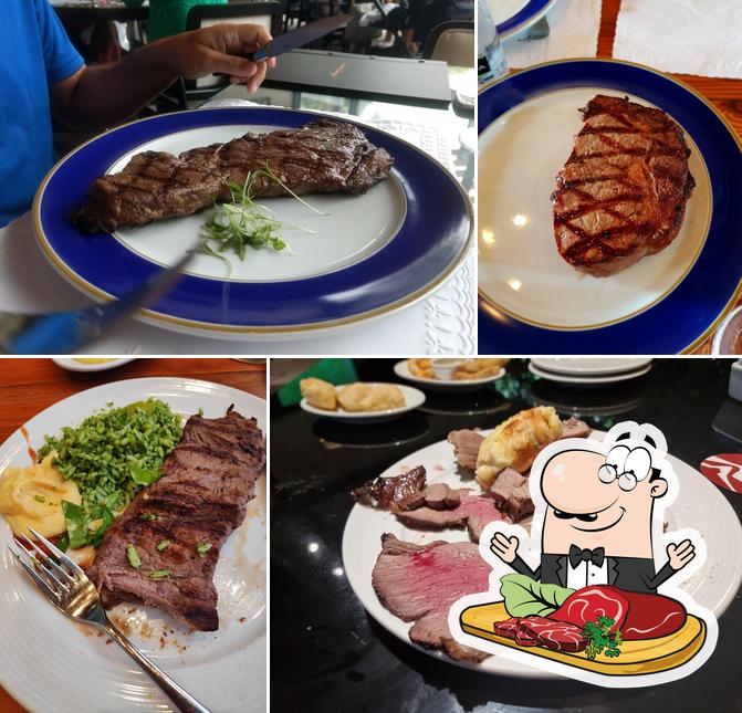 Há uma variedade de refeições para os amantes da carne