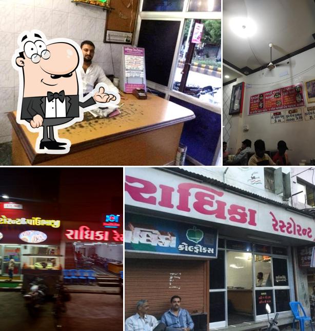 The interior of Radhika Restaurant