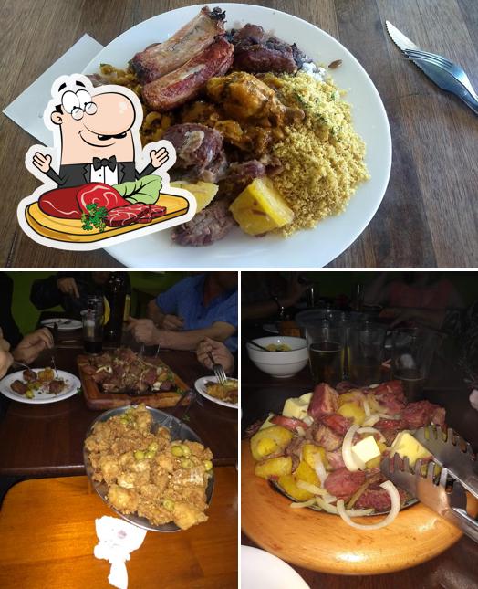 Há uma variedade de pratos para os amantes da carne