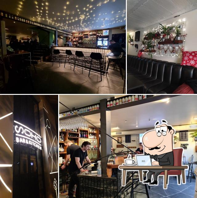 Gli interni di Soho Bar & Kitchen