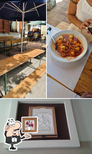 Gli interni di Trattoria Ai Pompieri