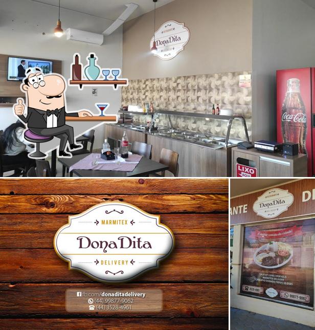 O interior do Restaurante Dona Dita