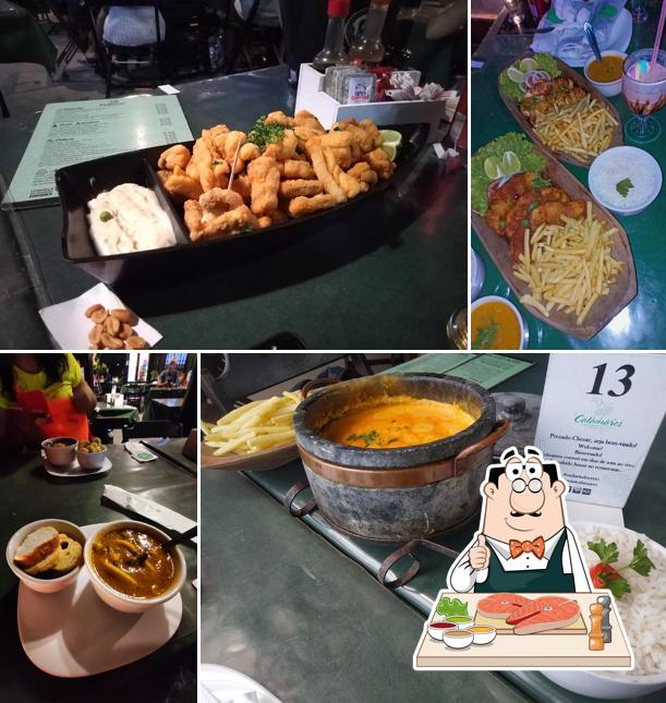 Peixe e fritas em Calamares