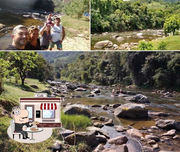 Você pode espairecer no na área externa do Bar do Claudir