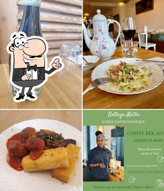 Installez-vous à l'une des tables de Bottega Mathi