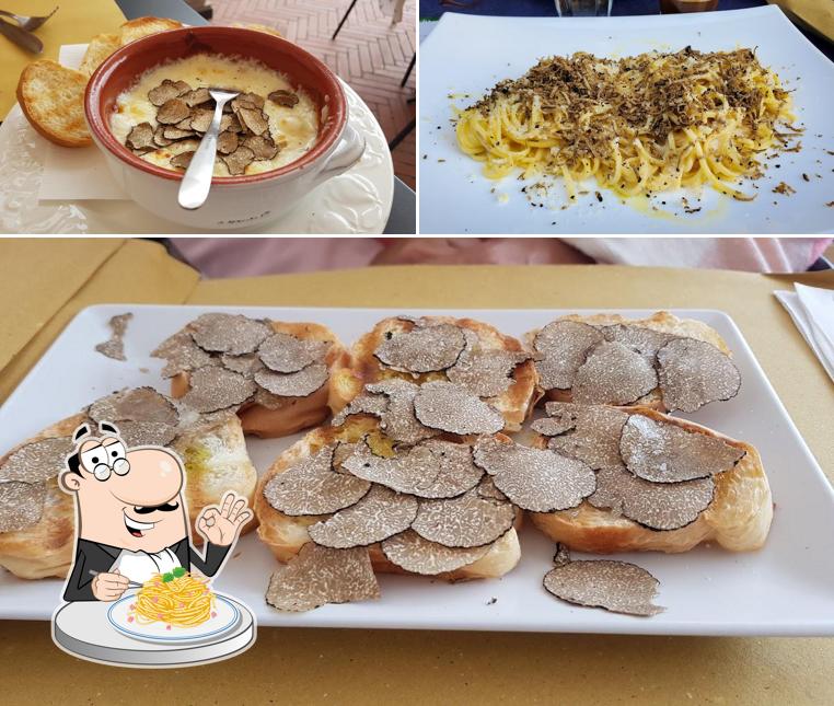 Spaghetti alla carbonara al Locanda del Tartufo