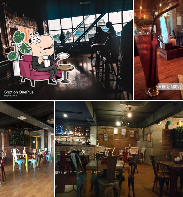 Take a seat at one of the tables at Up & Above