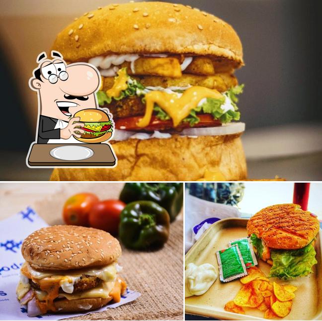 Order a burger at Hashtag foods