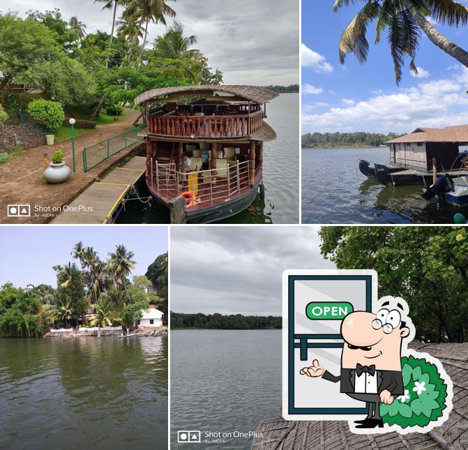 The exterior of Keraleeyam Restaurant at The Leela Ashtamudi- A Raviz Hotel