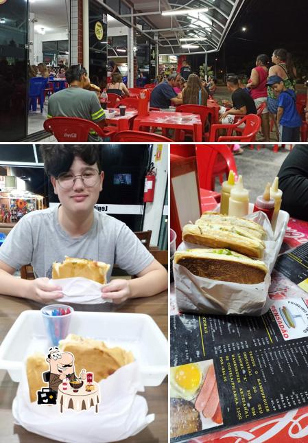Entre diversos coisas, comida e interior podem ser encontrados no Prensadão Lanches