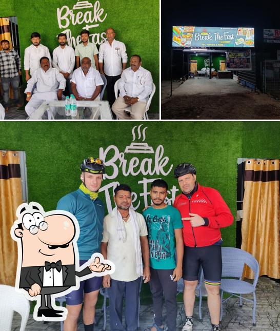 This is the picture depicting interior and beverage at Break The Fast