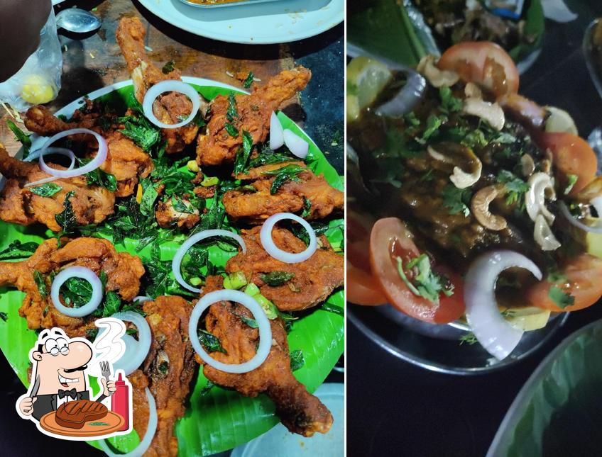 Try out meat meals at SIMHAPURI FAMILY DHABA