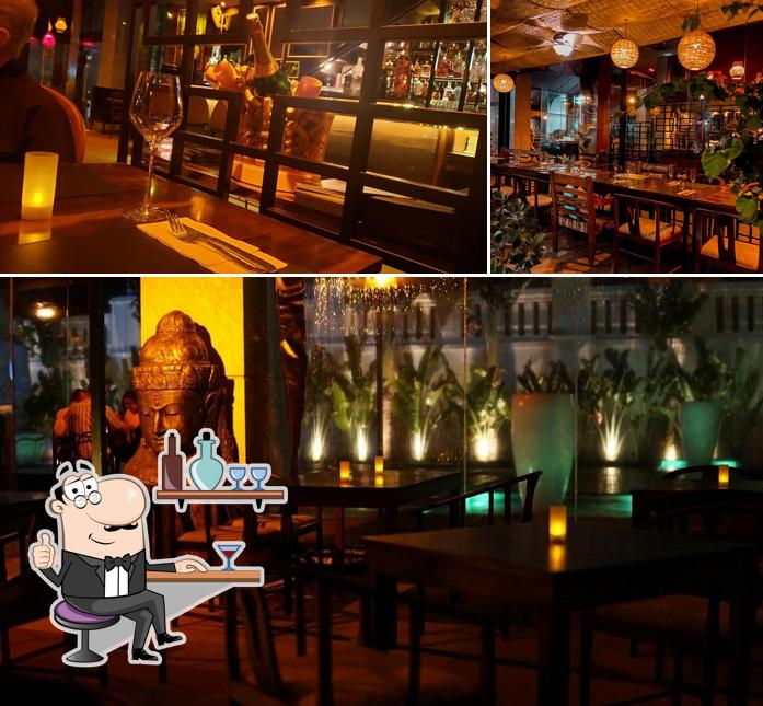 O interior do Thai Garden - Praia Brava