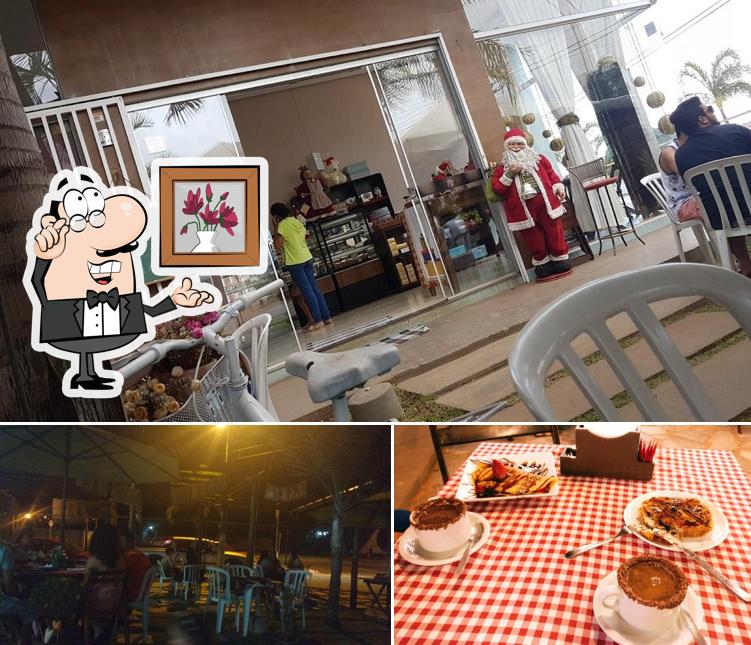 O interior do Chocolates Pao de mel & Cia