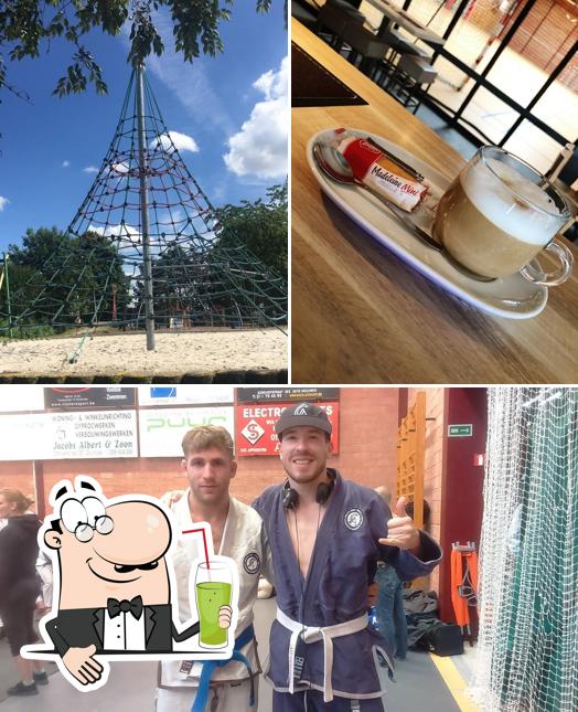 Profitez d'une boisson à de Sporthal Meeuwen - Gezellig terras met speeltuin