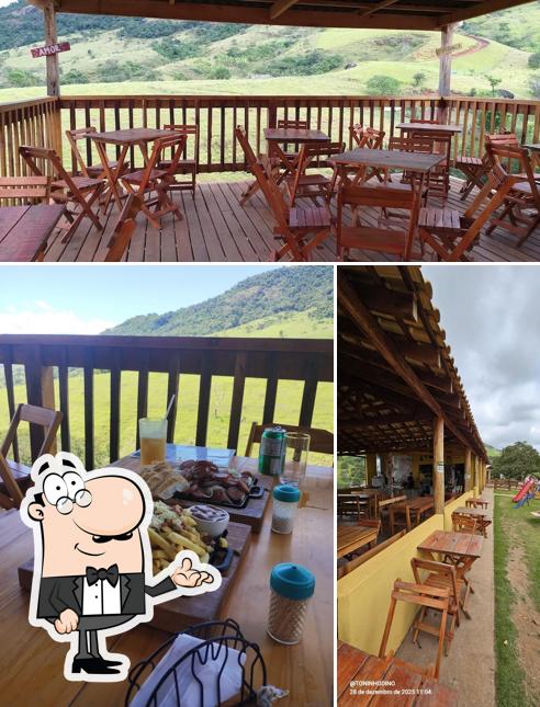 O interior do Seta Amarela Restaurante e Pousada