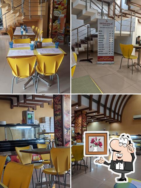 Take a seat at one of the tables at SideWalk Coffee Shop