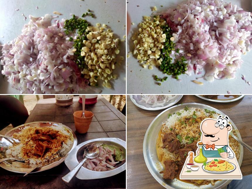 Meals at Naina Gaon Meat rice dhaba