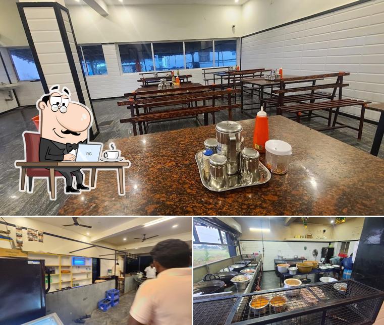 Take a seat at one of the tables at Modamangalam Chicken Centre (MMC)