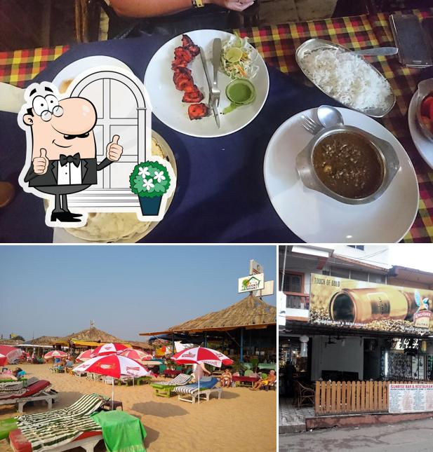 Among different things one can find exterior and food at SUNRISE BAR & RESTAURANT