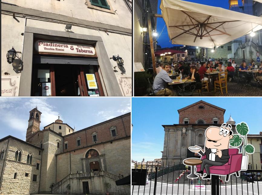 Guarda la foto che raffigura la interni e esterno di Piadineria Vecchia Rimini -Taberna Sangiovese