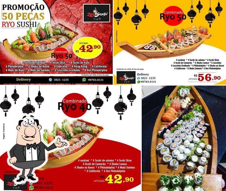 O interior do Ryo Sushi