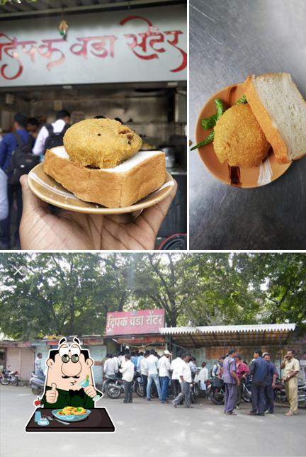Take a look at the photo showing food and exterior at Dipak Vada Center