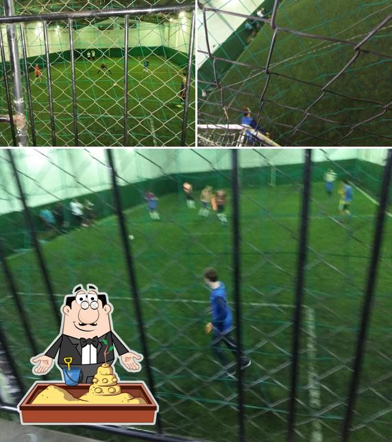 A área de lazer e exterior do restaurante