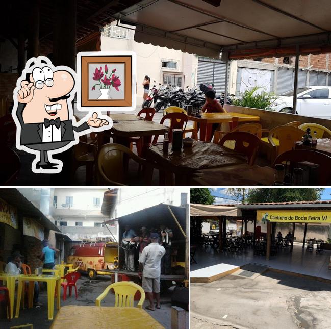 O interior do Cantinho do Bode Feira VI