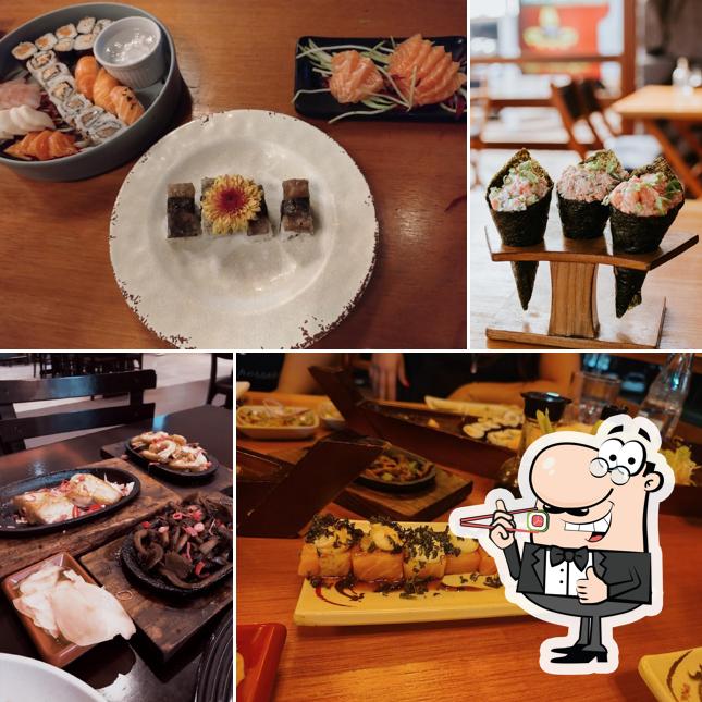 Rolos de sushi são servidos no Sushi Indaiatuba Delivery