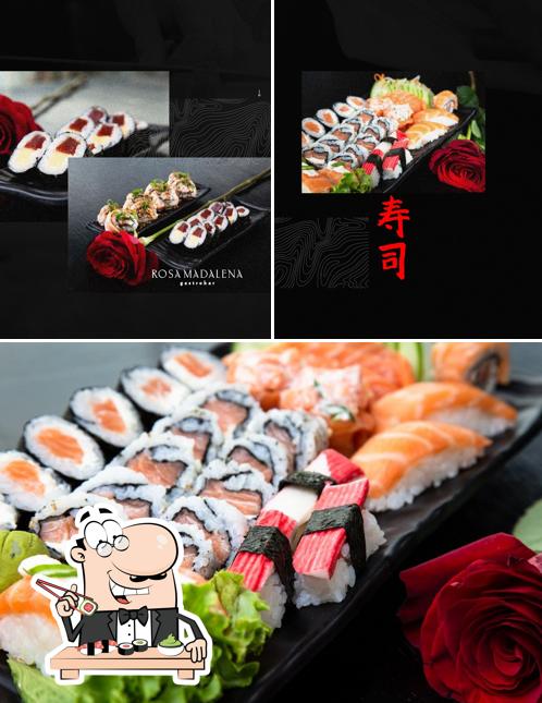 Prove diversas opções de sushi