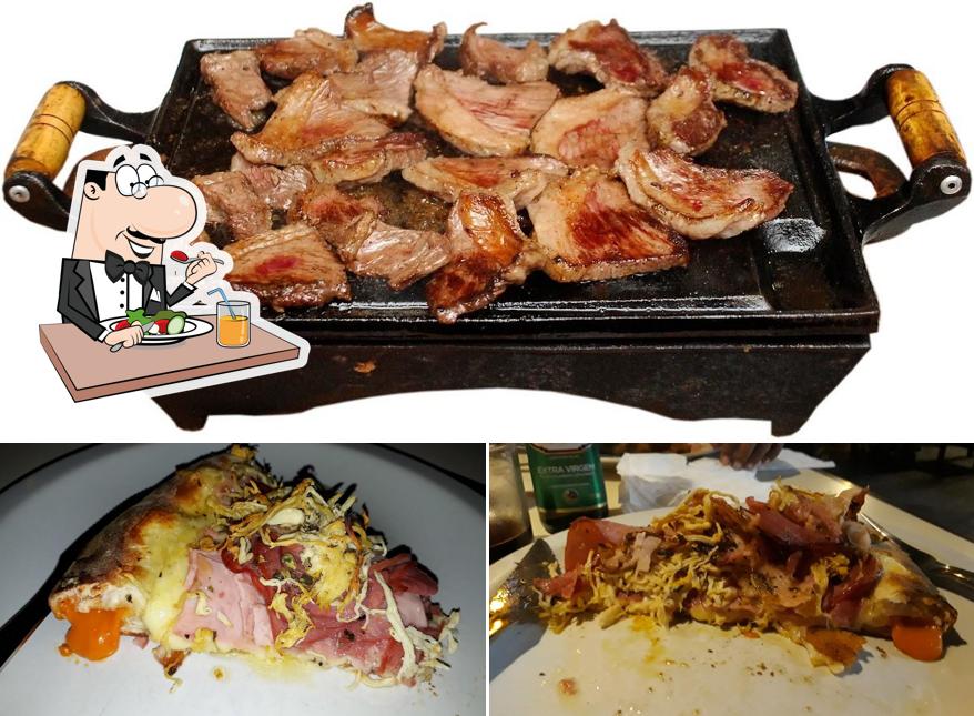 Comida em casa grande