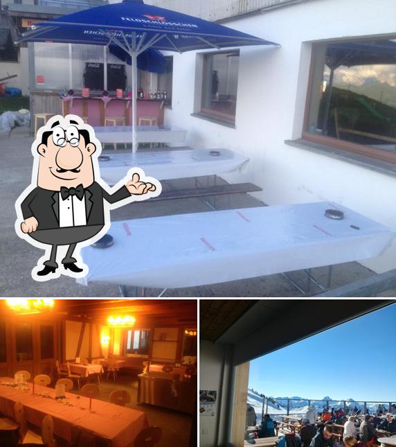 Gli interni di Bergrestaurant Rinderberg-Spitz