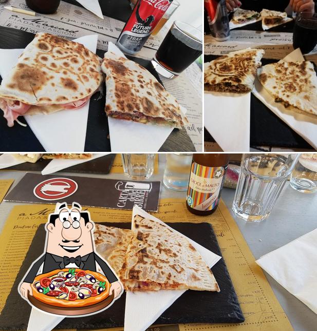 Prova una pizza a A M'arcord piada & cascioni