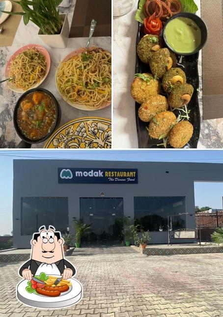 The picture of food and interior at Modak Restaurant (the fine dining)