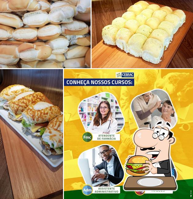 Consiga um hambúrguer no Panificação Topazio