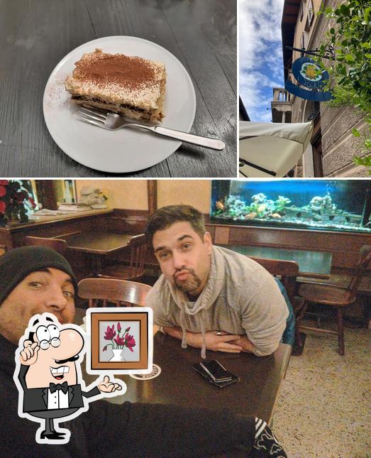 Questa è la immagine che presenta la interni e dolce di Perbacco